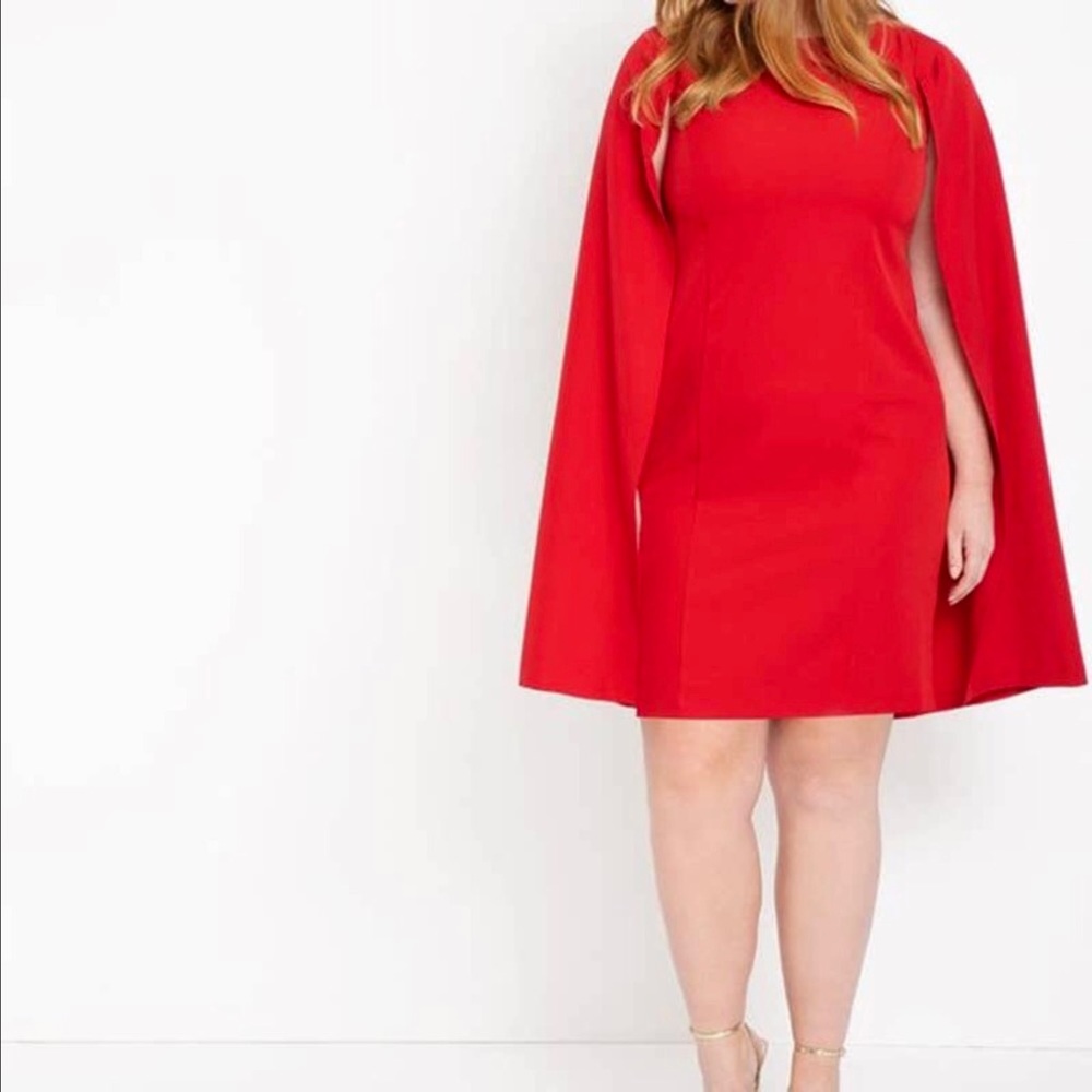 Emma & Michelle cape sleeve dress